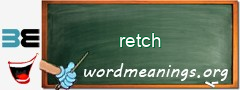 WordMeaning blackboard for retch